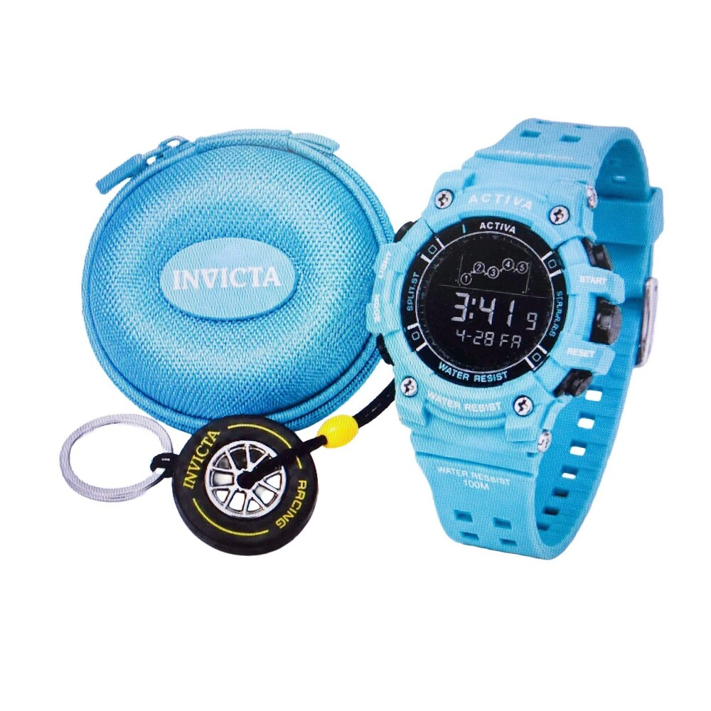 Activa Rally Edition X Invicta ACW-GA-M-101 50mm Blue Digital Watch NIB
